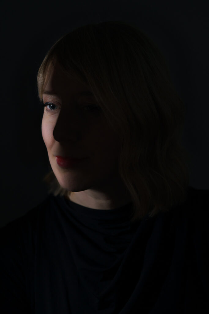 Katie Paterson in a shadow